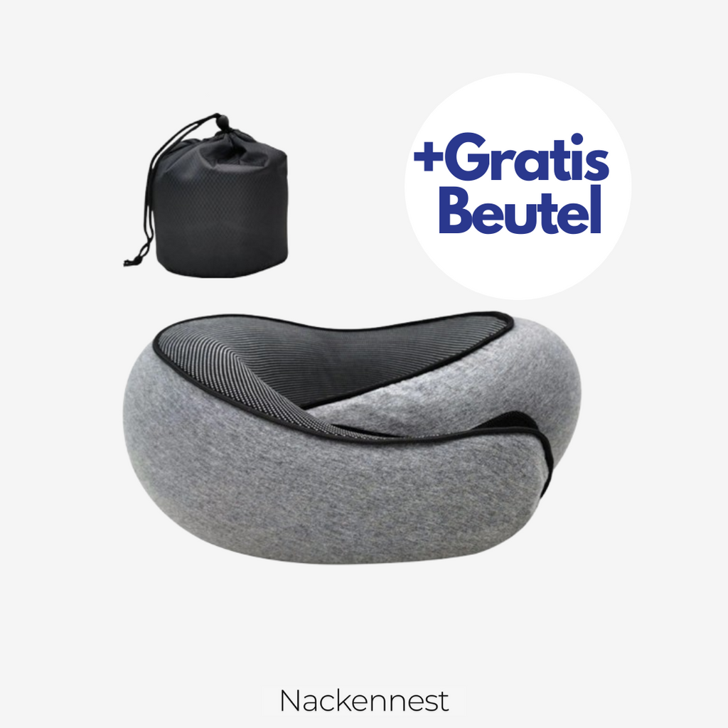 Nackennest Reisenackenkissen mit gratis Transportbeutel